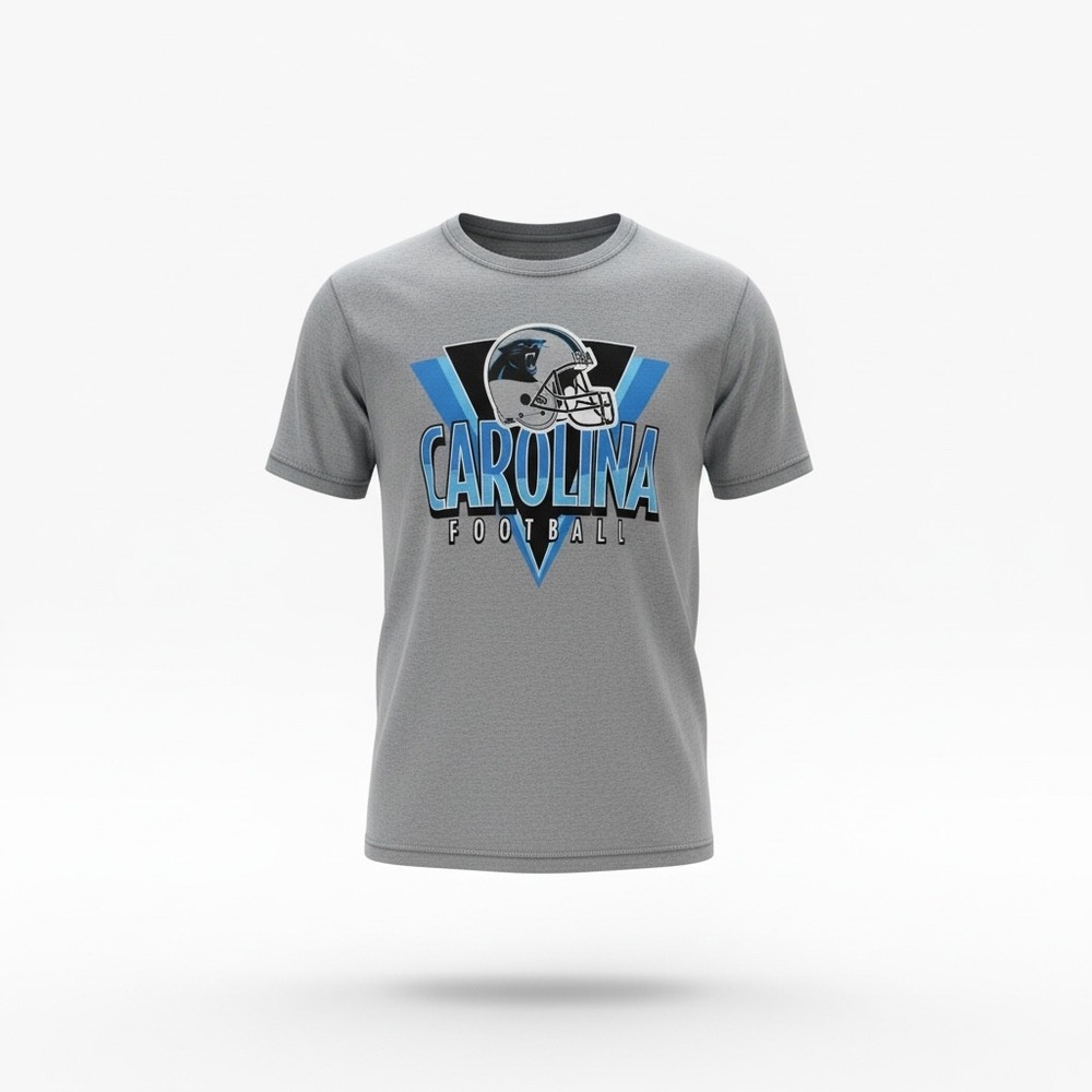 NFL Team Carolina Panthers Football Graphic T-Shirt Gray Large NWT